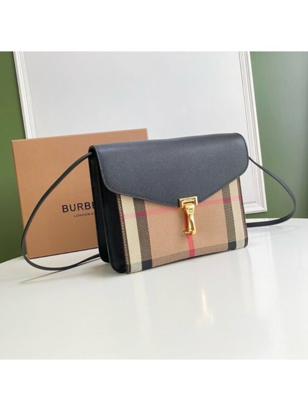 Burberry Vintage Check Leather Crossbody Bag (Small) - Picture 2 of 9
